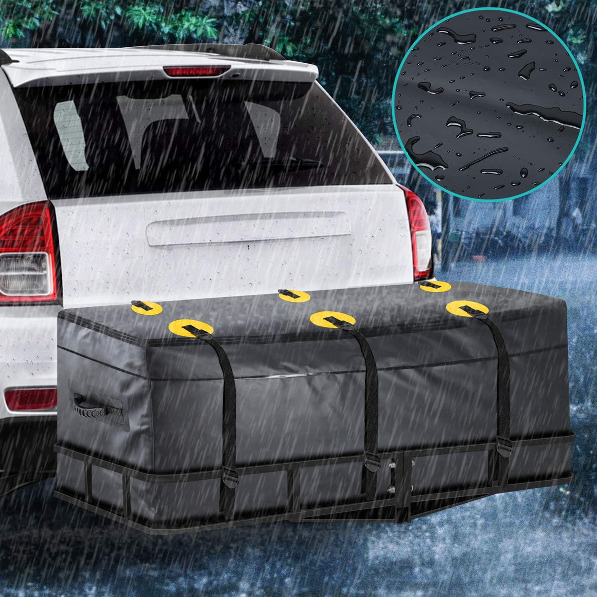 100% Waterproof 22 Cu Ft Cargo Carrier Bag with 6 Reinforced Straps R533860