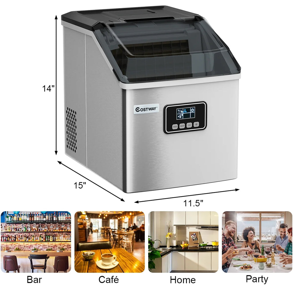 Stainless Steel Countertop Ice Maker Machine B87320