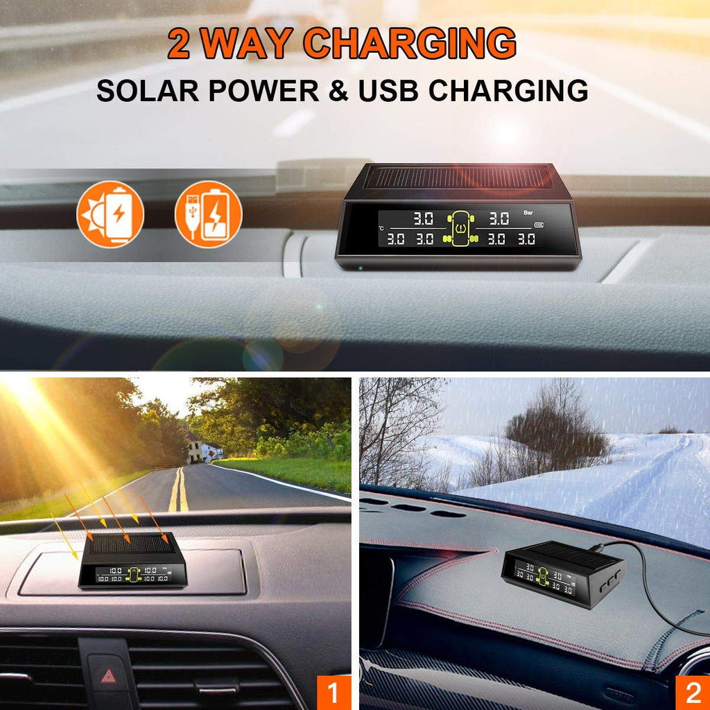 Tire Pressure Monitoring System with 6 Tire External Sensors H150600