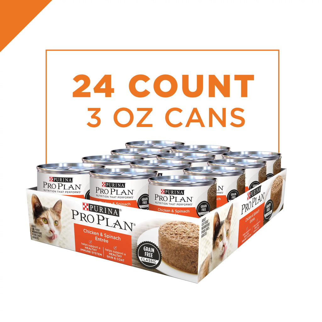 Chicken & Spinach Entree Canned Wet Cat Food, 3 oz. Can G352890