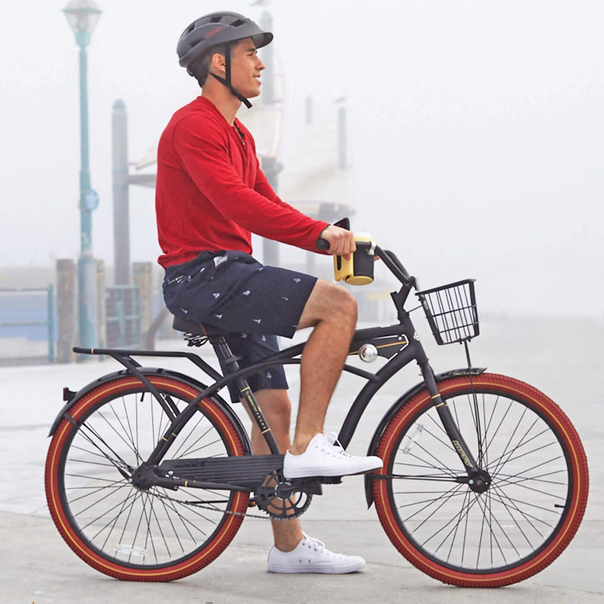 26 In. Charcoal Single-Speed Cruiser Bike N599