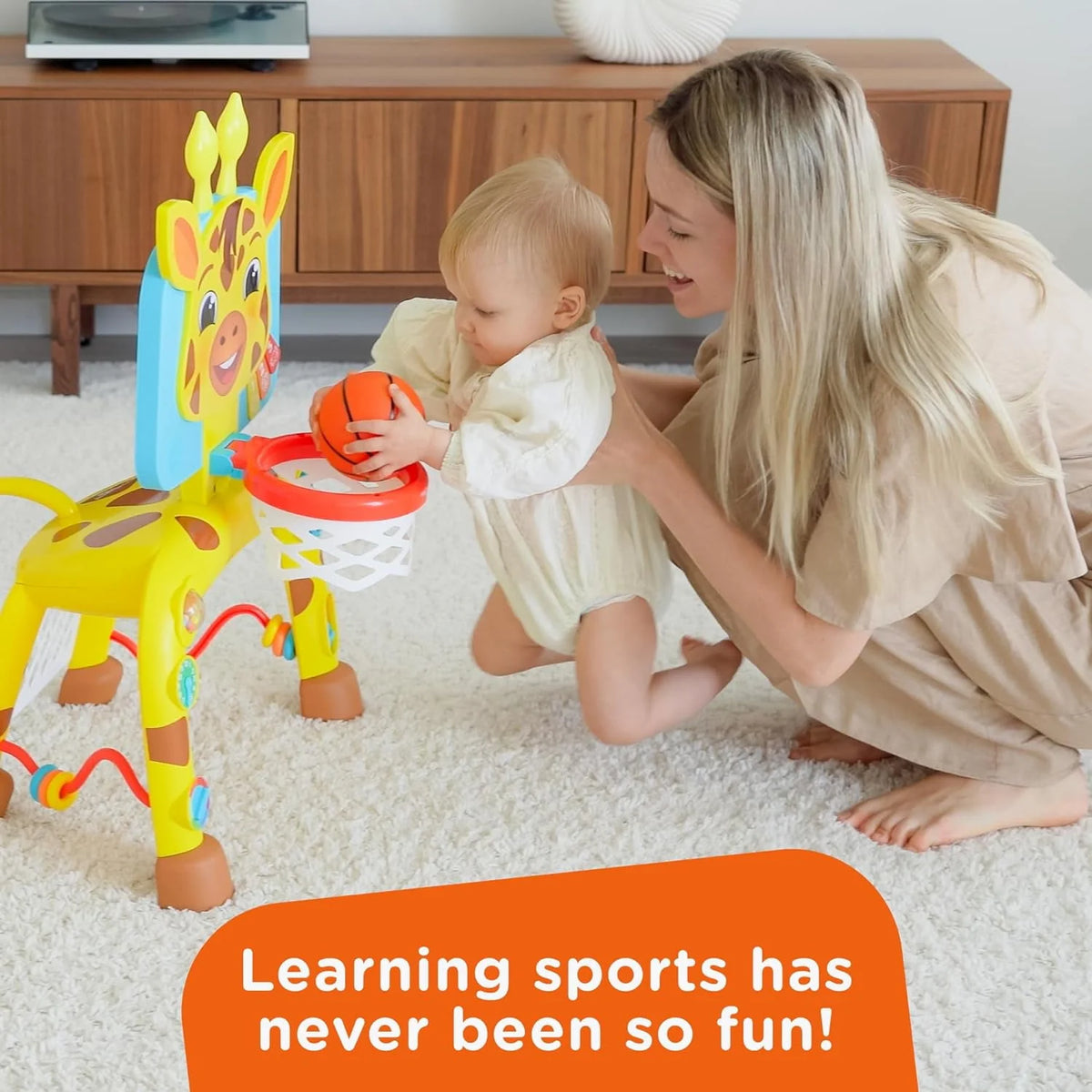 Giraffe Basketball Hoop & Soccer Goal Activity Center A914
