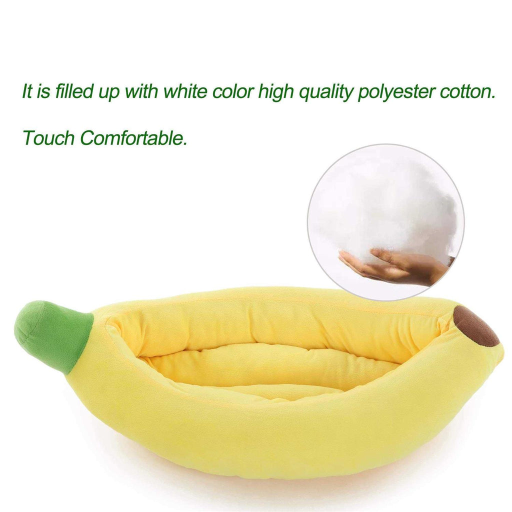 Banana Shape Washable Dog Bed with Removable Cushion I927922