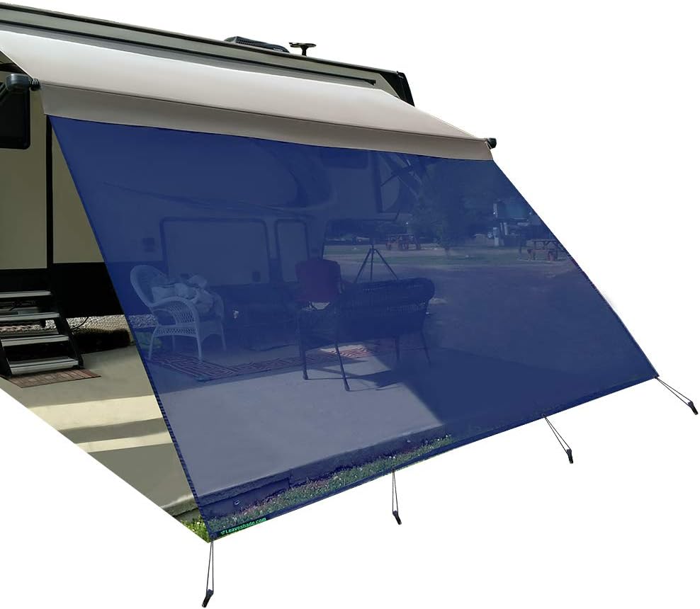 Beige Mesh RV Awning Sun Shade Screen U4142