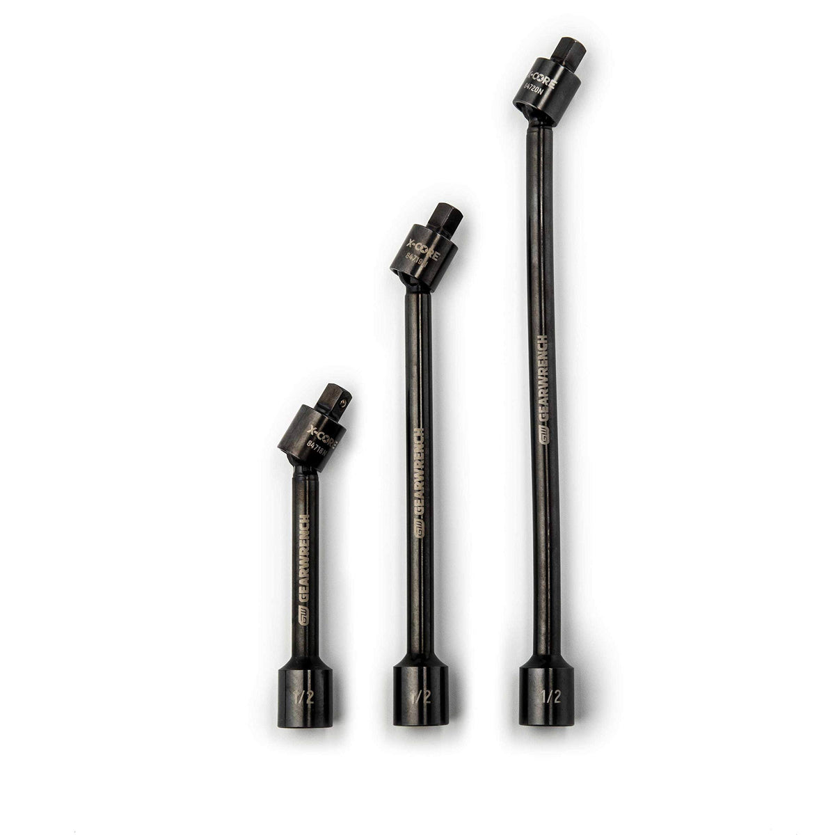 3 Piece 1/2" Drive Pinless Impact Universal Joint Extension Set K4179