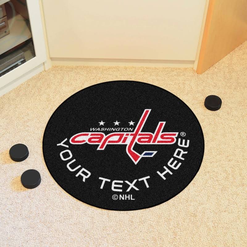 Personalized Hockey Puck Mat V415456