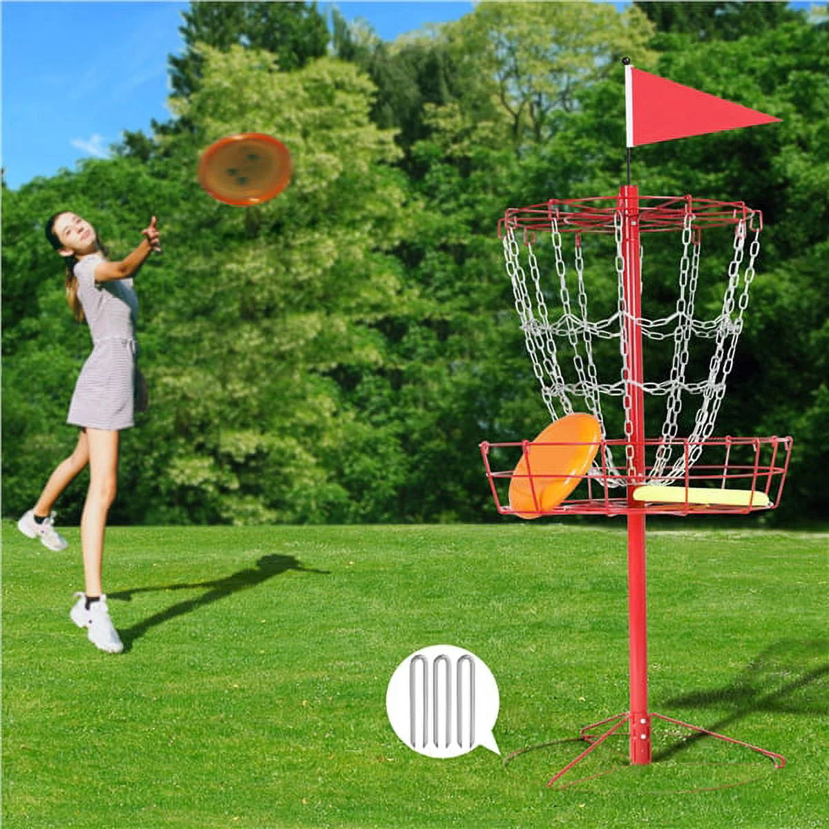 Portable Disc Golf Basket Y308