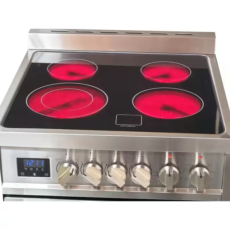 4-Element Electric Range with Convection in Stainless Steel E3577