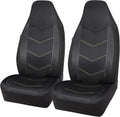 High Back Car Seat Covers Carbon Fiber Mesh Airbag Compatible 2PCS X20828