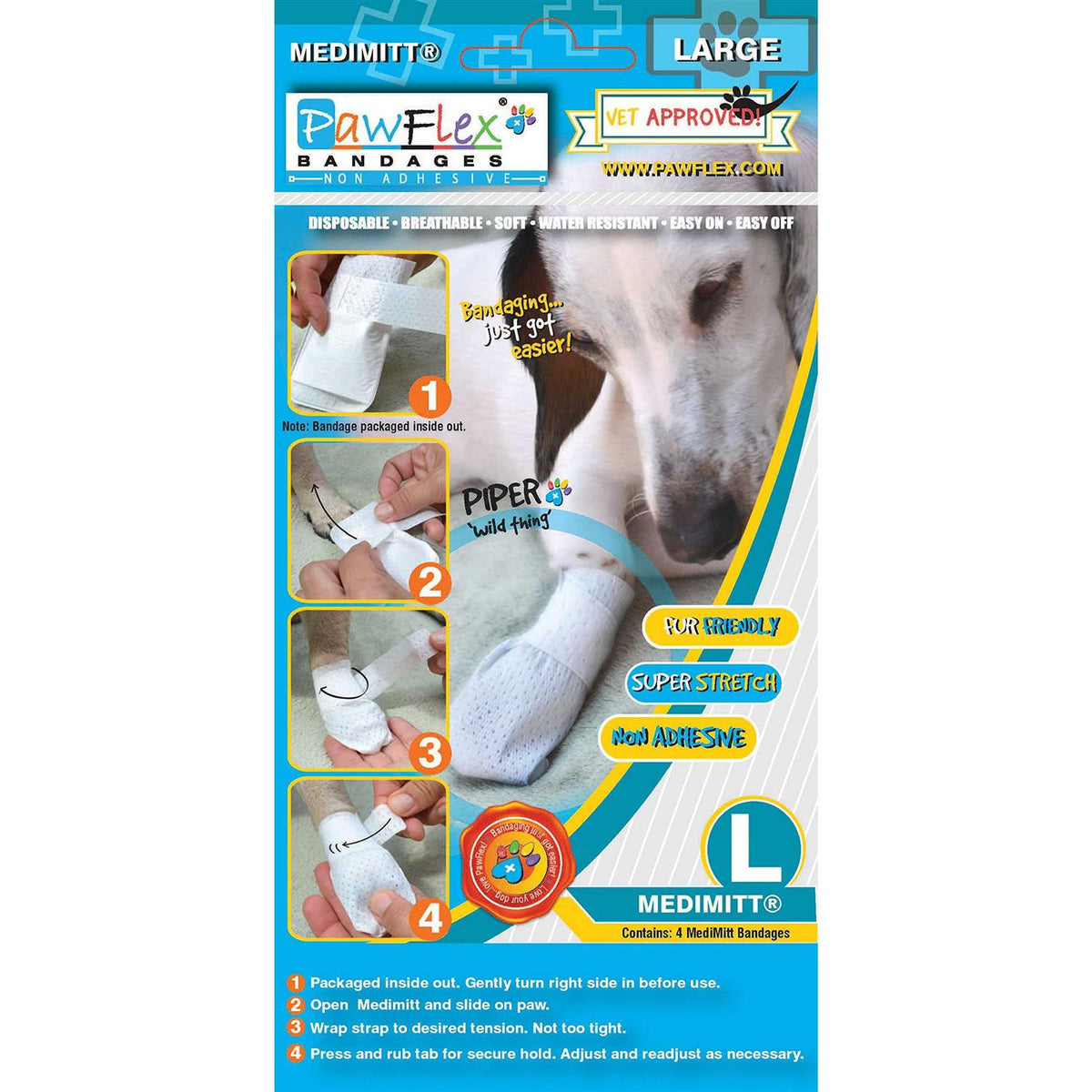 Paw Bandages for Dogs Cats and Pets E469