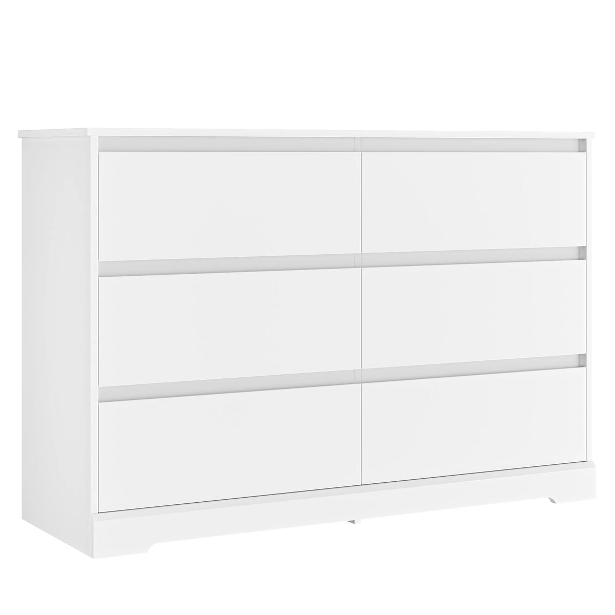 White 6 Drawer Wood Dresser M129495