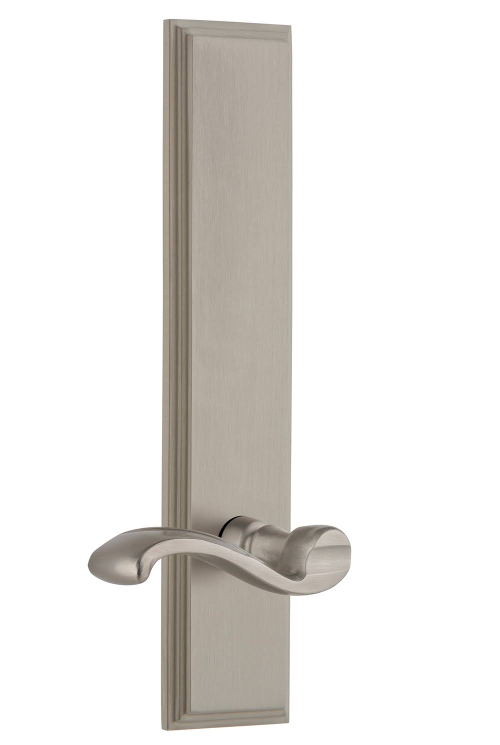 Satin Nickel Tall Plate Dummy Lever H1395