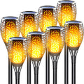 8 Pack Solar Torch Light with Flickering Flame M419