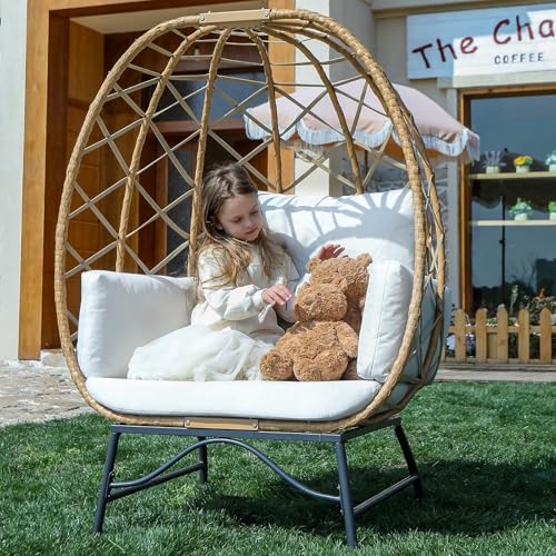 Oversized Wicker Egg Chair with Cushion S41546