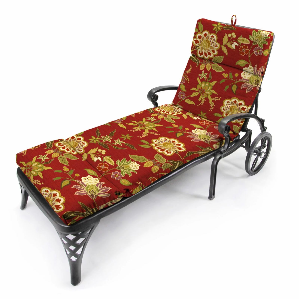 72 x 22 in. Rectangular Outdoor Chaise Lounge Cushion with Ties X482672