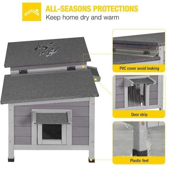 2-Room Outdoor Cat House G40167