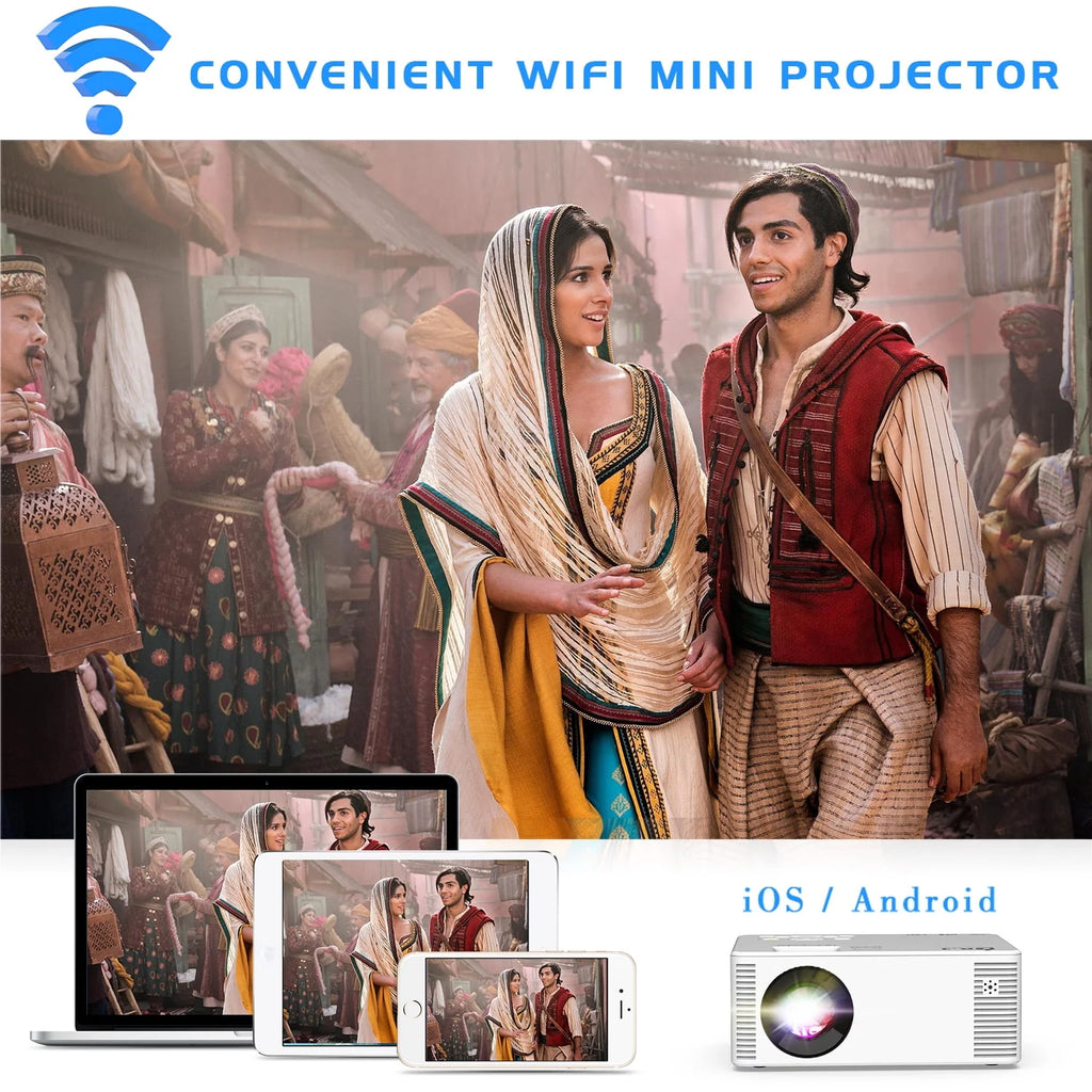 Mini Portable Wifi Projector 1080P C334