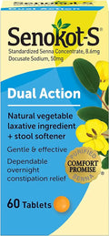 60 Tablets Natural Vegetable Laxative Plus Stool Softener Tablets W6699