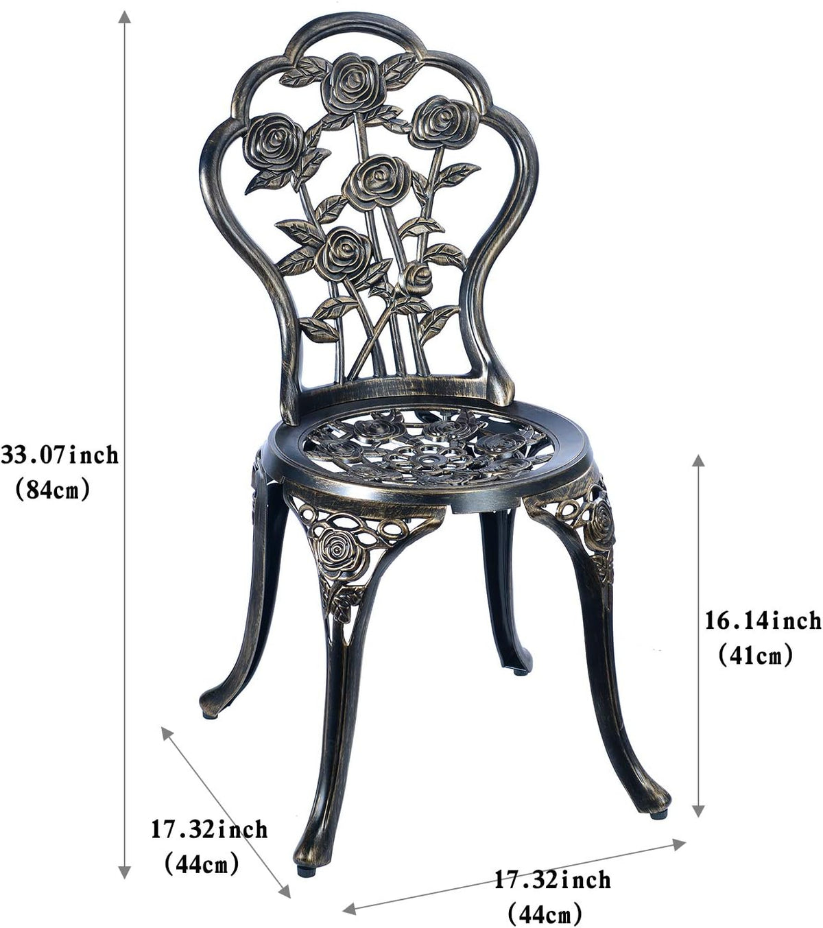 5-Piece Cast Aluminum Patio Bistro Table Set T5930