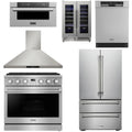 36 Gas Range, Range Hood, Refrigerator, Dishwasher, Microwave and Wine Cooler V587