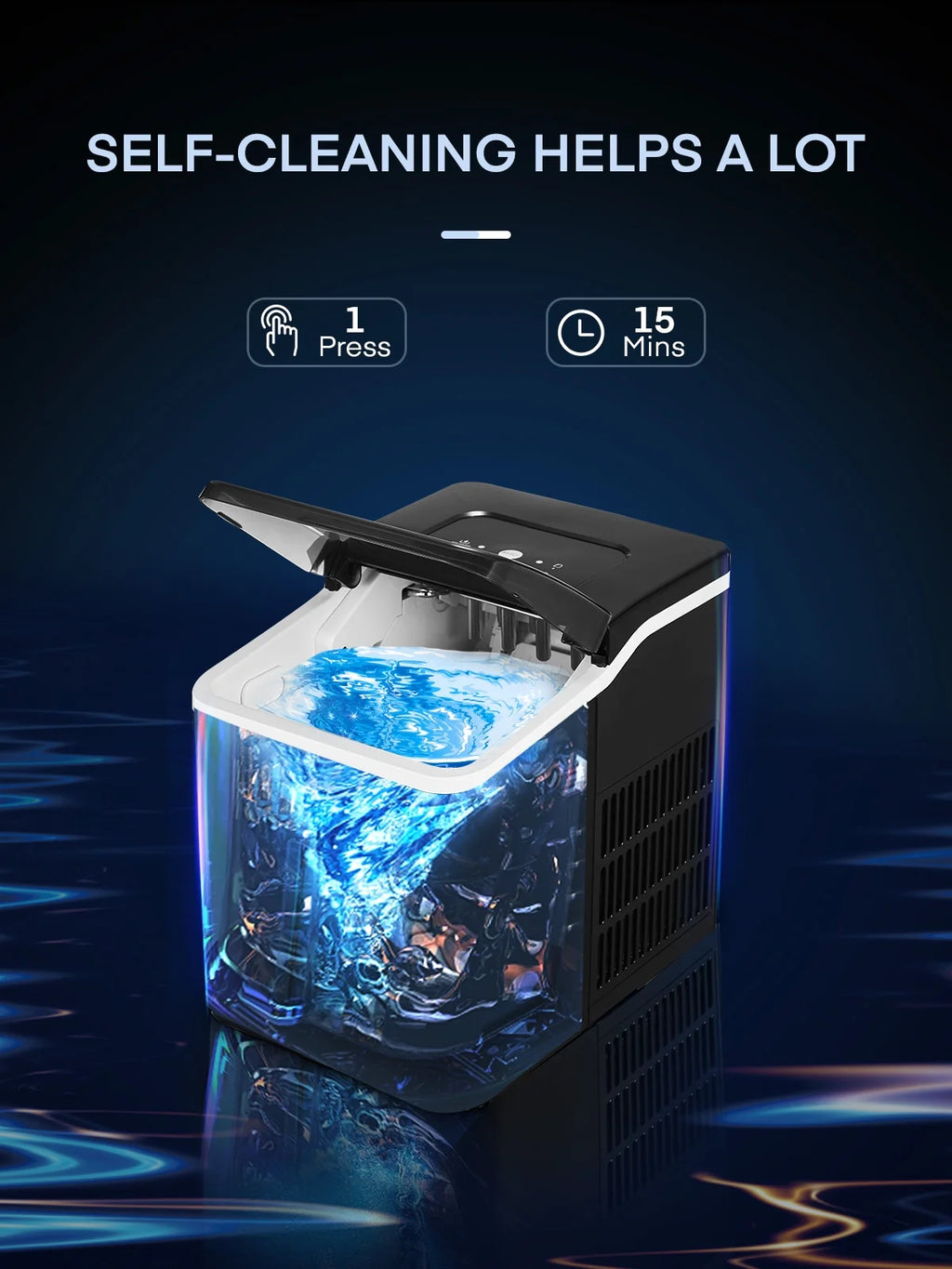 Countertop Ice Maker 2 Sizes Stainless Steel R6783