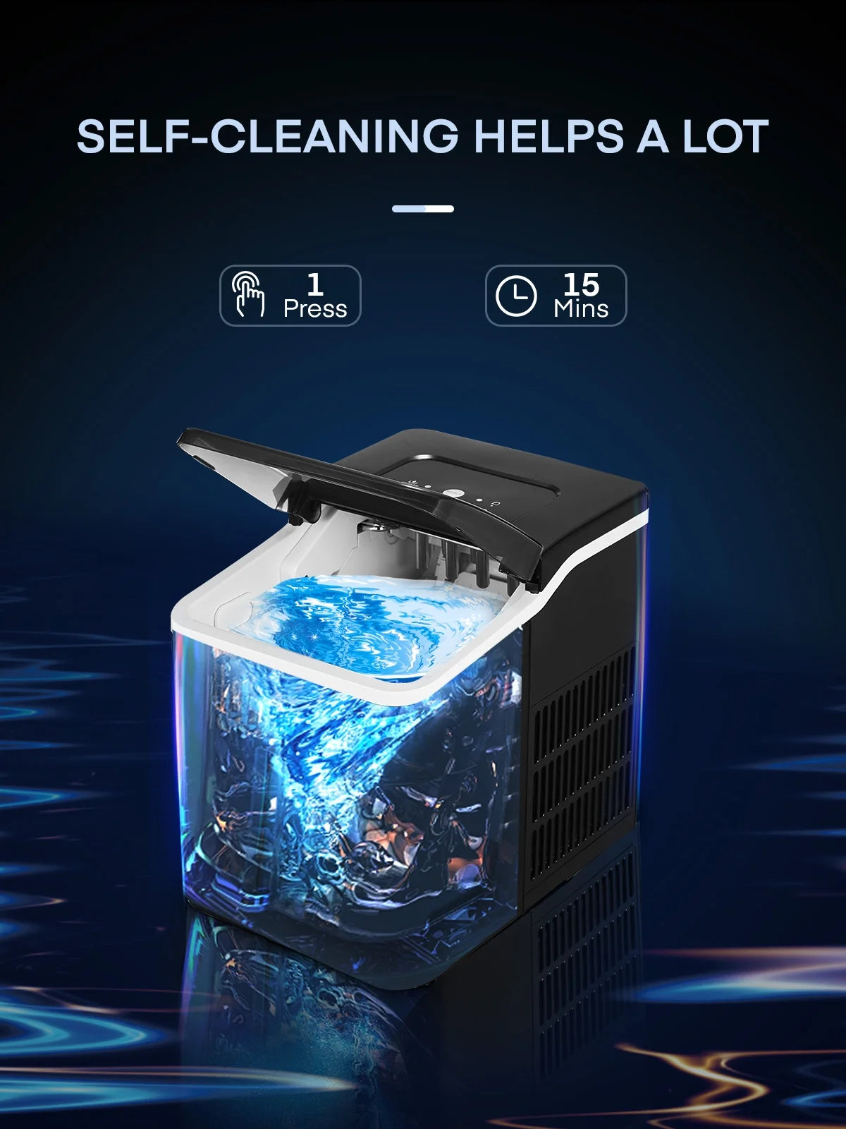 Countertop Ice Maker 2 Sizes Stainless Steel R6783