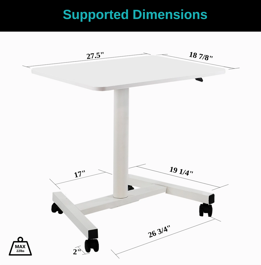 White Adjustable Laptop Desk M719