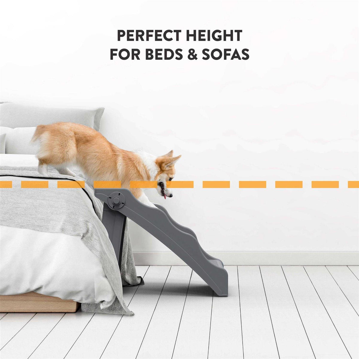 Foldable 4-Step Dog Pet Steps with Non-Slip Treads D178222