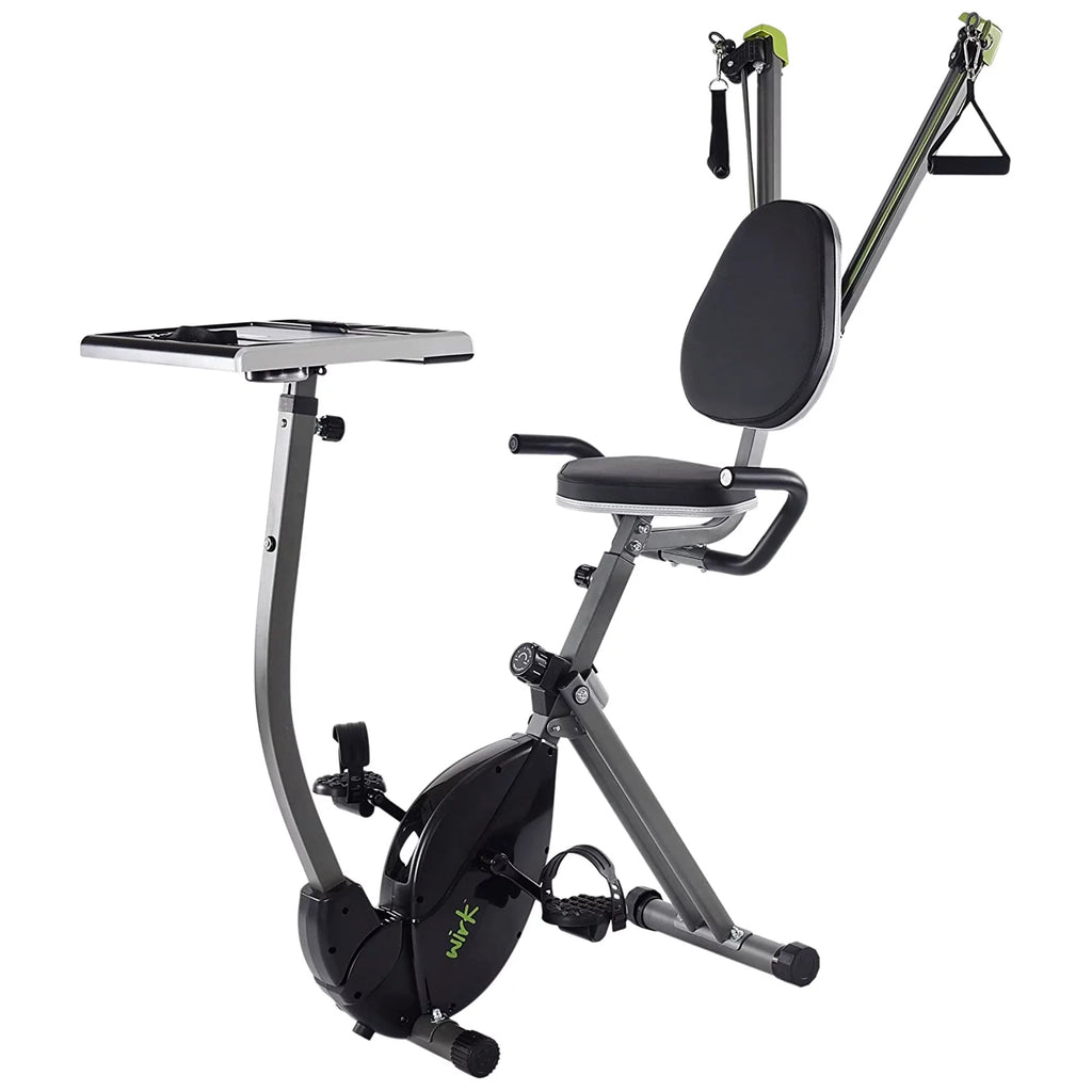 Upright Exercise Bike Workstation and Standing Desk E16566
