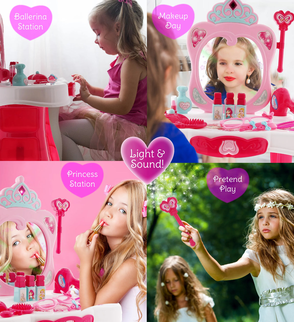 Princess Vanity Dresser with Mirror Playset W58514
