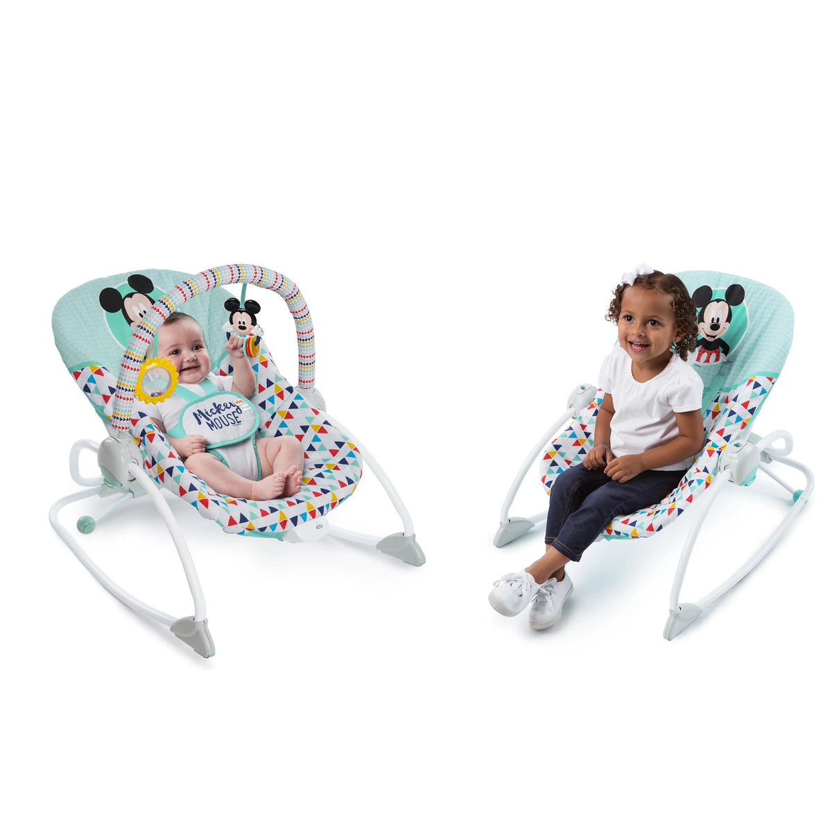 2-in-1 Slip Resistant Vibrating Infant & Toddler Rocker Chair F19134
