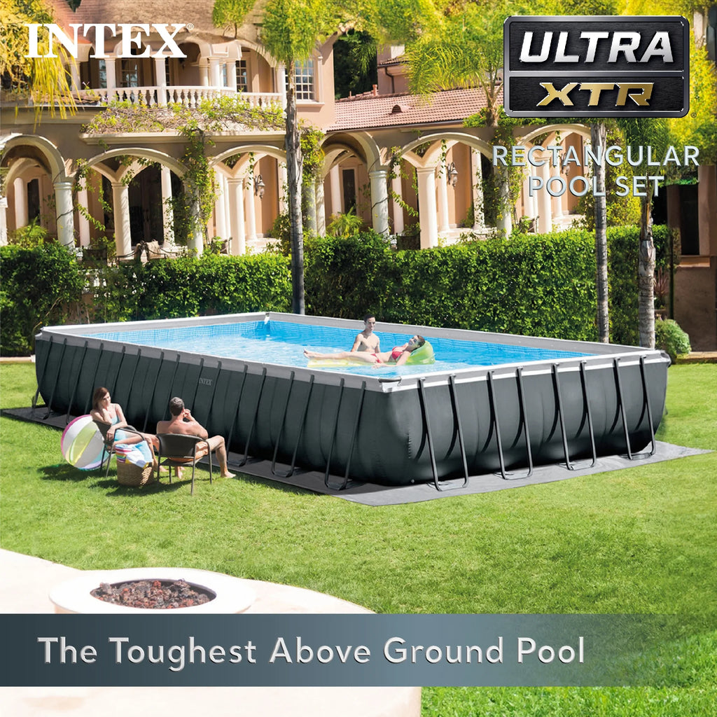 18' x 9' x 52 Rectangular Above Ground Pool Set D154253
