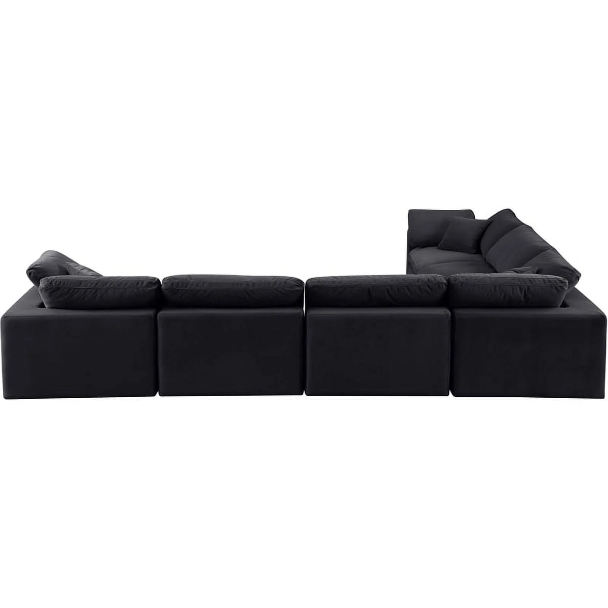 Black Velvet Modular Sectional X8215