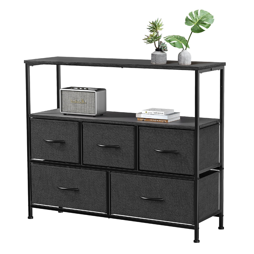5 Drawer Dresser with Wood Top Q78504