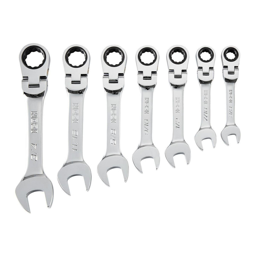 SAE Ratcheting Combination Wrench Set, 7-Piece W972