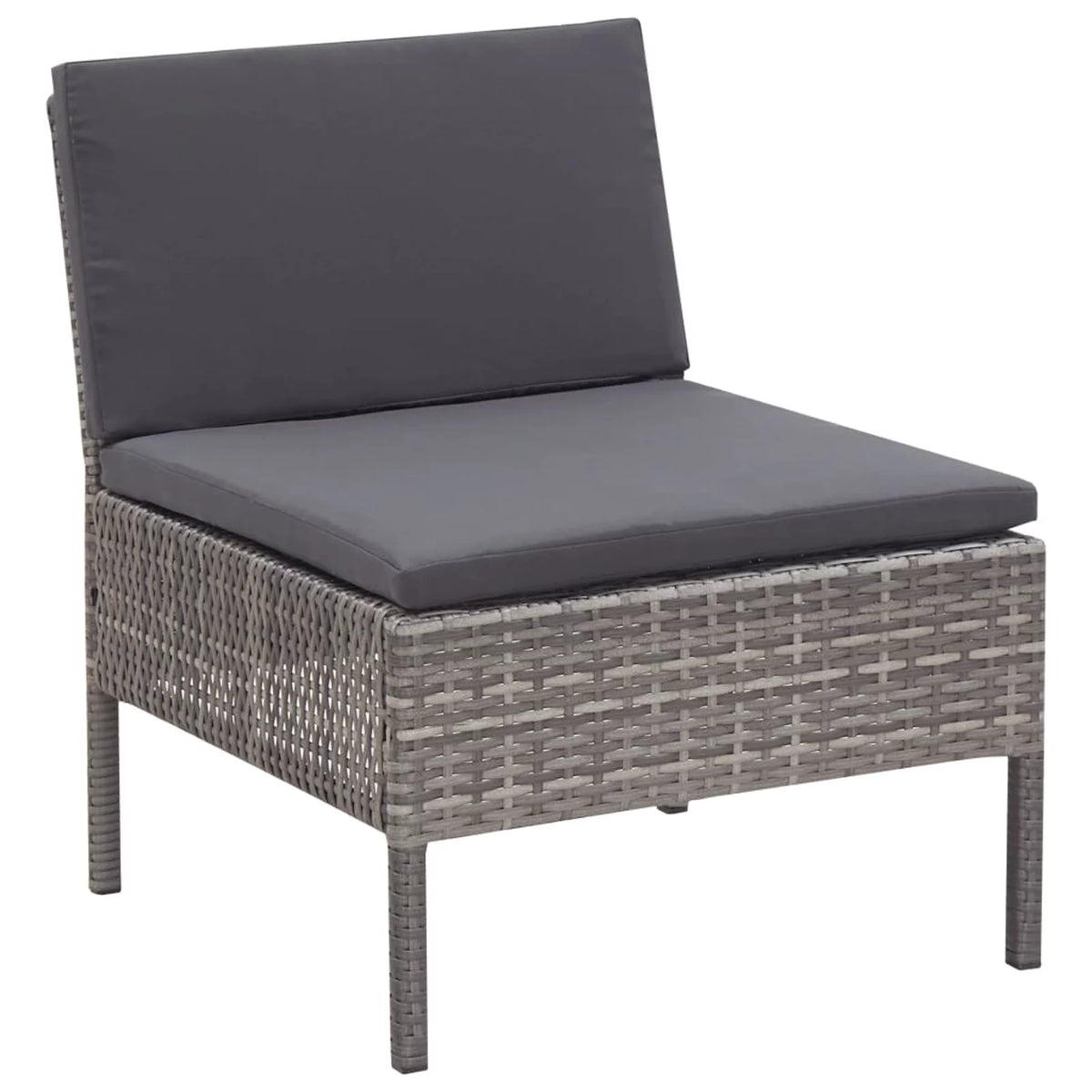 5 Piece Gray Poly Rattan Patio Sofa Set with Coffee Table K785