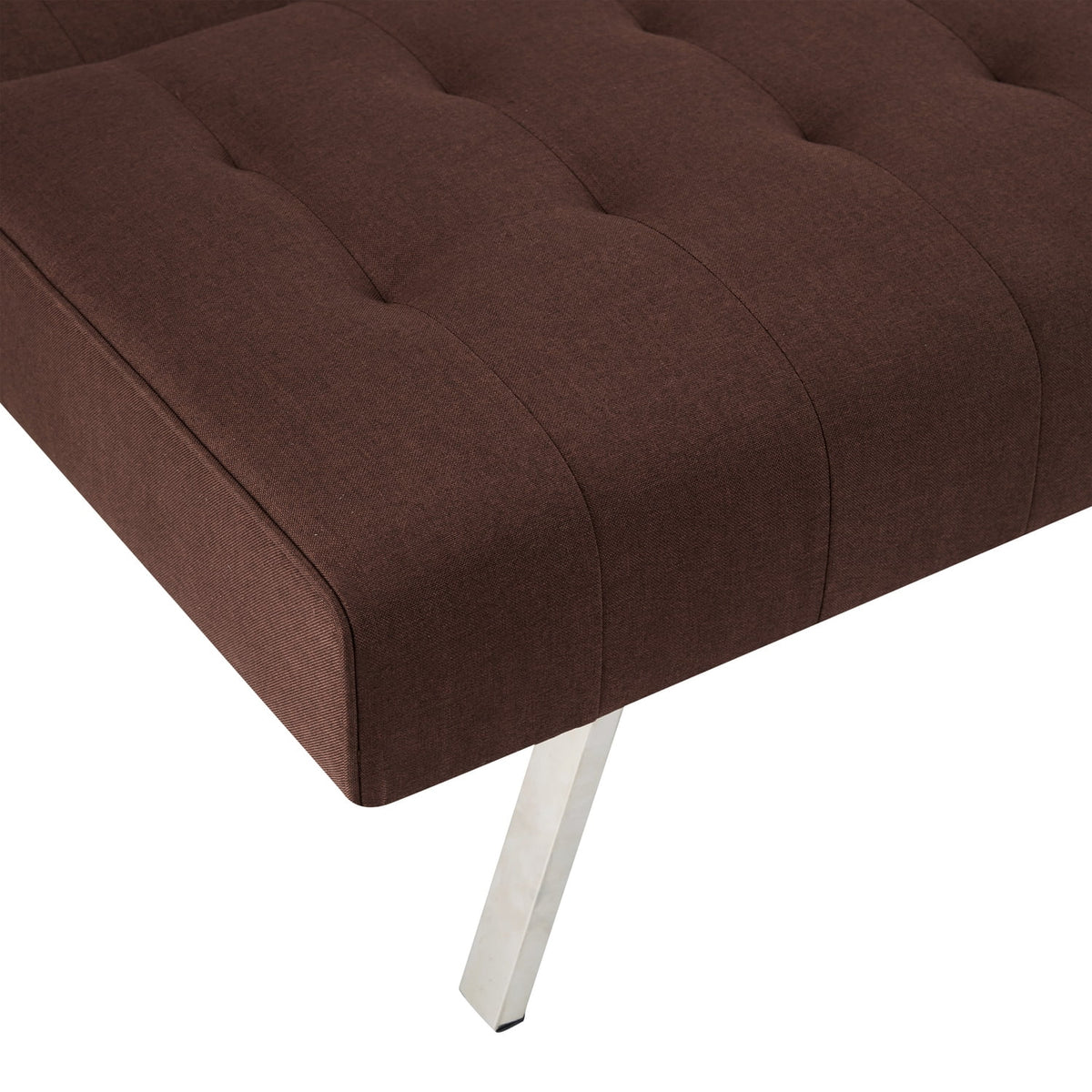Espresso Linen Tufted Split Back Futon Sofa F2610