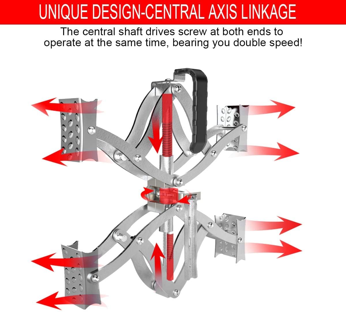 2 Sets X-Shape Wheel Chocks with Integrated Wrench and Anti-Theft Code Lock L6945