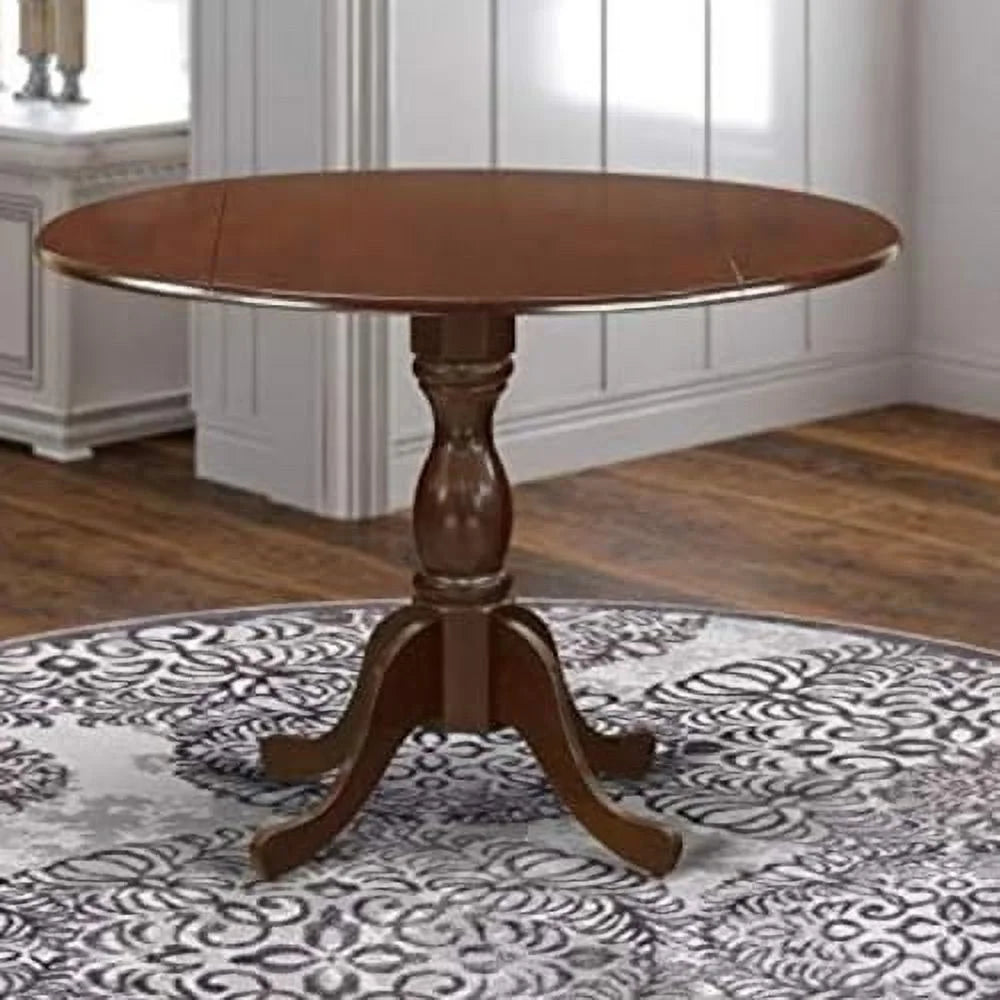 Round Dining Table with Dropleaf 42x42 Inch Mahogany K52571