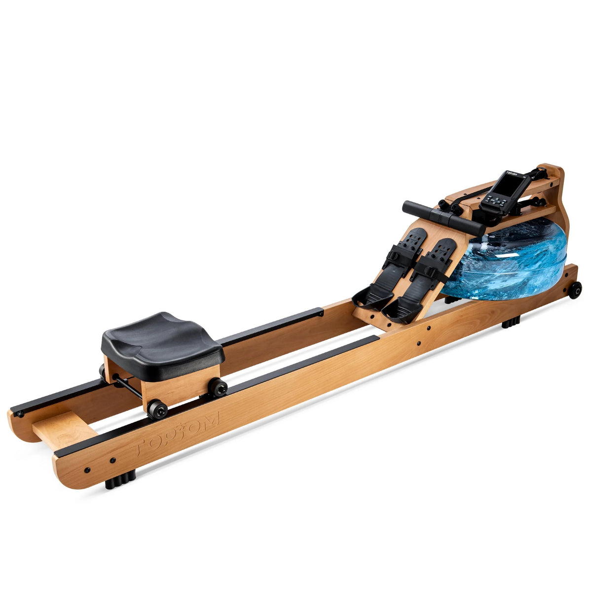 Water Rowing Machine with Performance Monitor Bluetooth 400 lbs Max Load X498