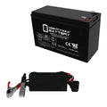 12V 7AH Replacement Battery + 12V 1Amp Charger Y55655