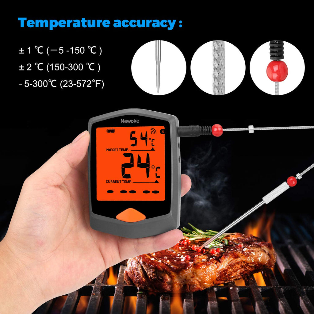Digital Meat Thermometer with 2 Probes, 3.3 Inch LCD Display, Pack of 2 S3929
