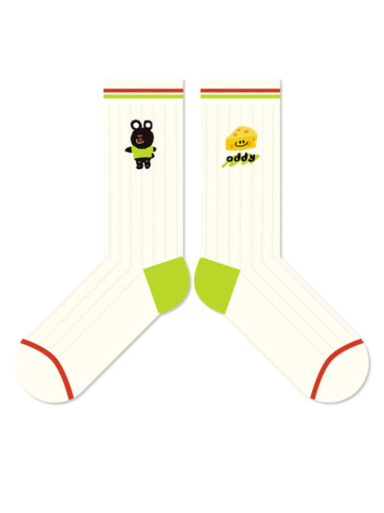 Black Bear Cotton Socks F42759