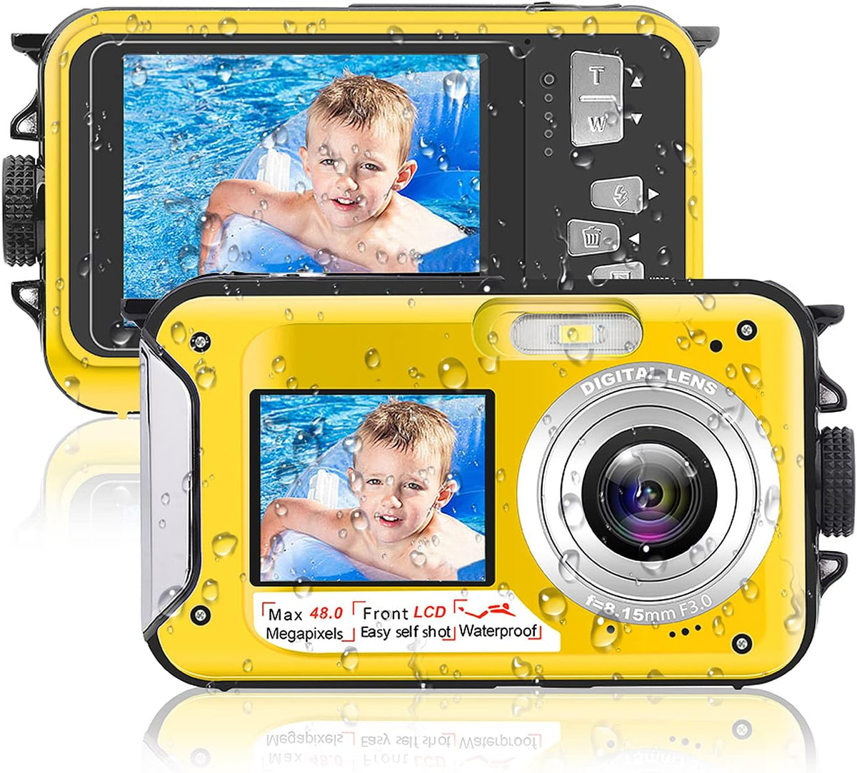 Waterproof 2.7K Full HD 48MP Underwater Camera F875