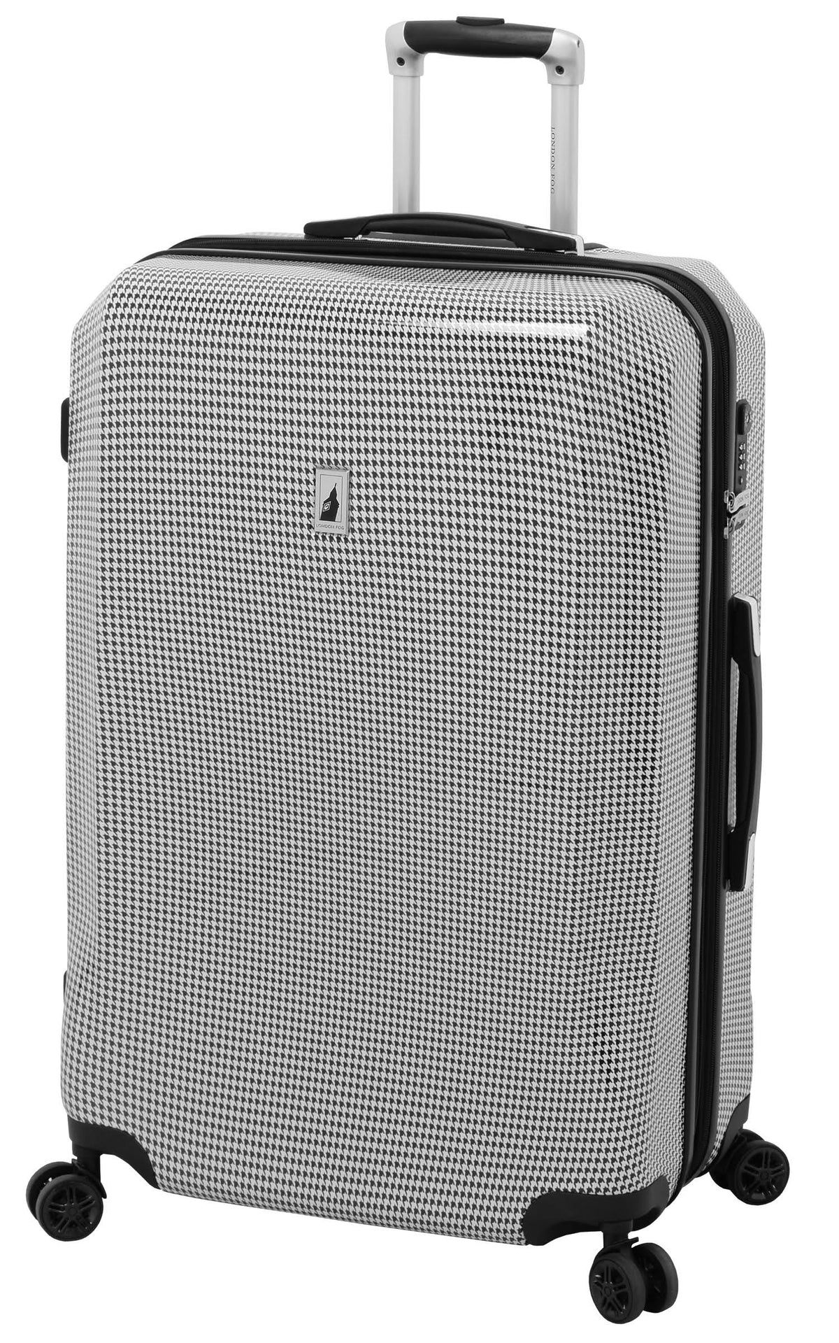 Black White Houndstooth Expandable Hardside Spinner V981206