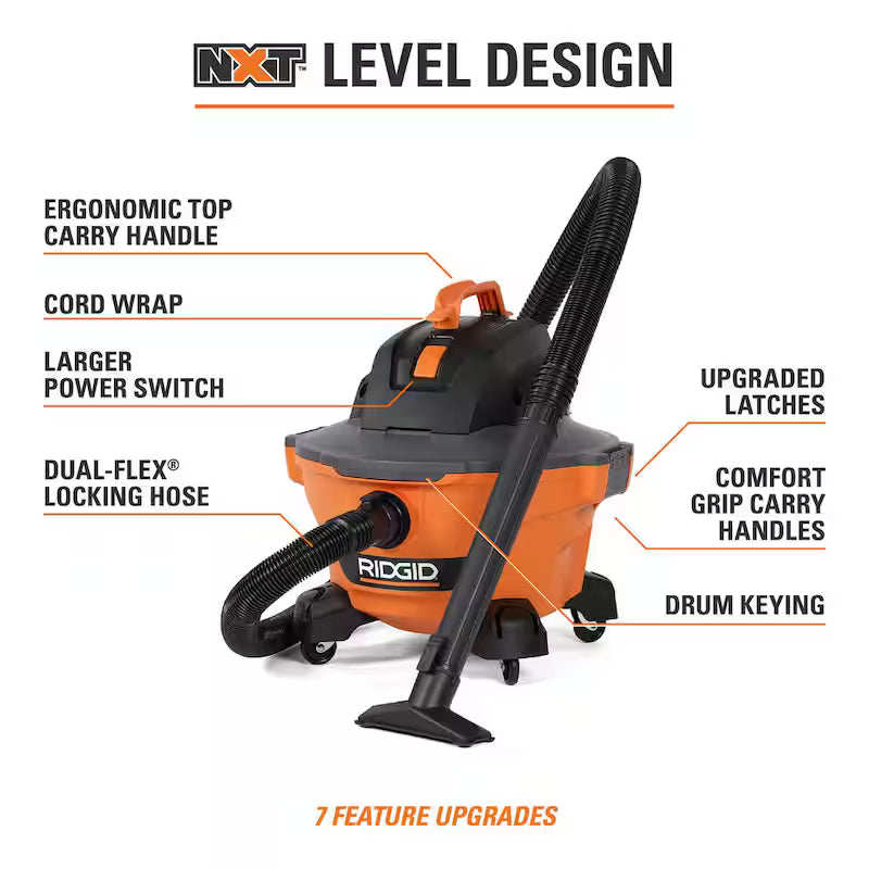 6 Gallon Wet/Dry Shop Vacuum with Hose and Accessories U353