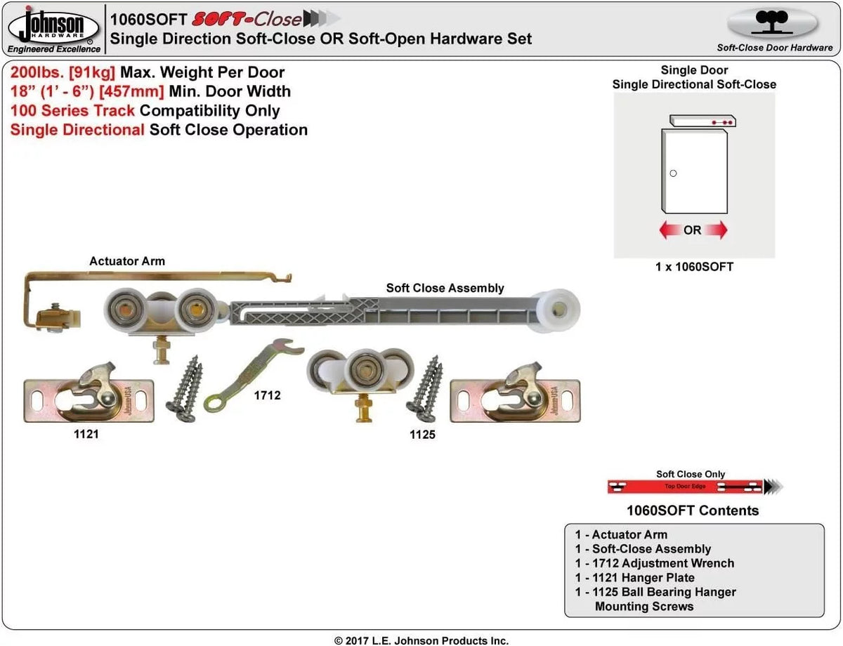 Soft Close Hanger Kit Actuator X384
