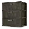 3 Drawer Wide Weave Tower Espresso X361525