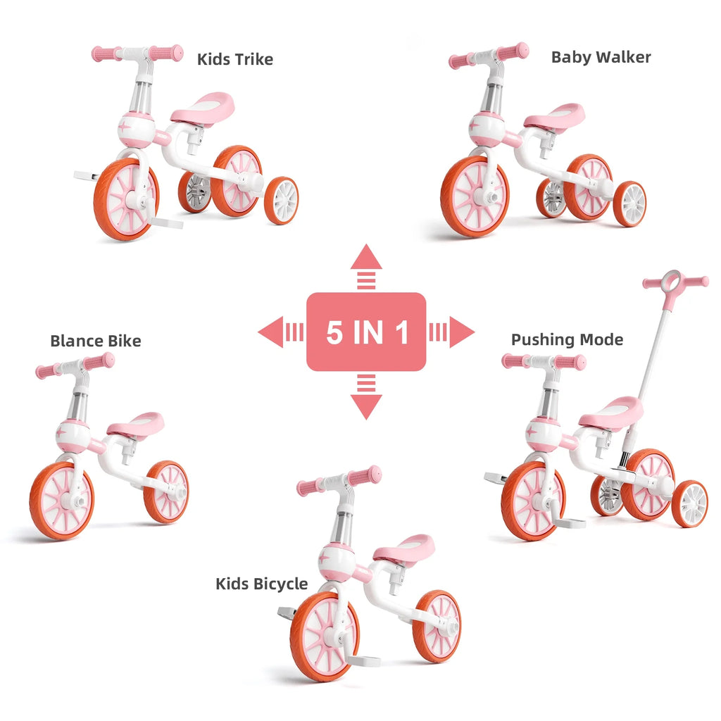 7 in 1 Toddler Tricycle with Removable Pedals F721