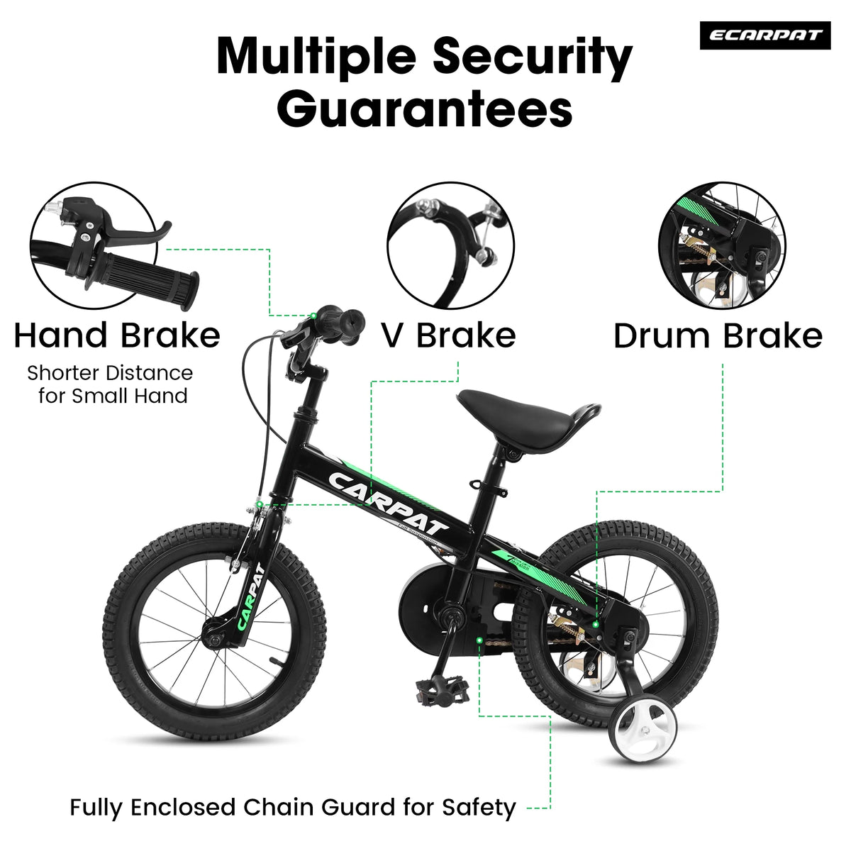 14 Inch Boys Bike with Training Wheels J6895